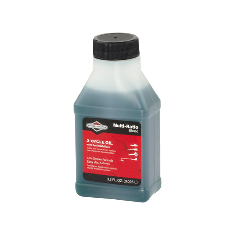Briggs & Stratton 100107 2-Cycle Low Smoke Engine Oil, 50:1 mix, 3.2 oz Bottle