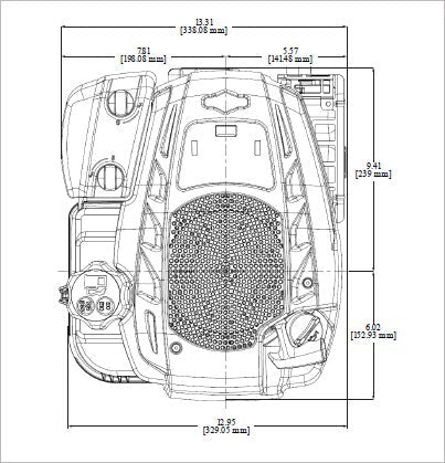 Briggs & Stratton 125P02-0085-F1 Professional Series 8.75 GT 190cc Vertical Engine