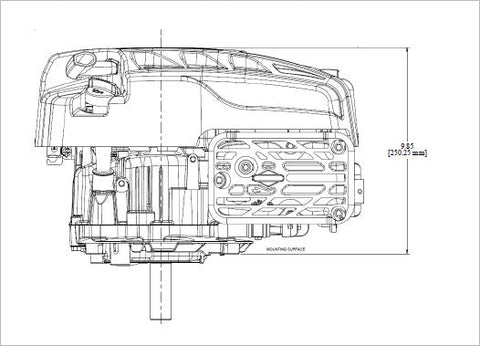 Briggs & Stratton 125P05-0065-F1 Professional Series 8.75 GT 190cc Vertical Shaft Engine