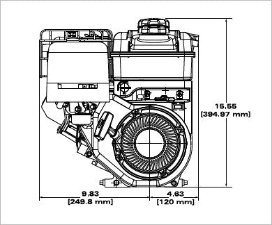 Briggs & Stratton 15T212-0223-F8 Professional 11.5 GT 250cc Horizontal Engine