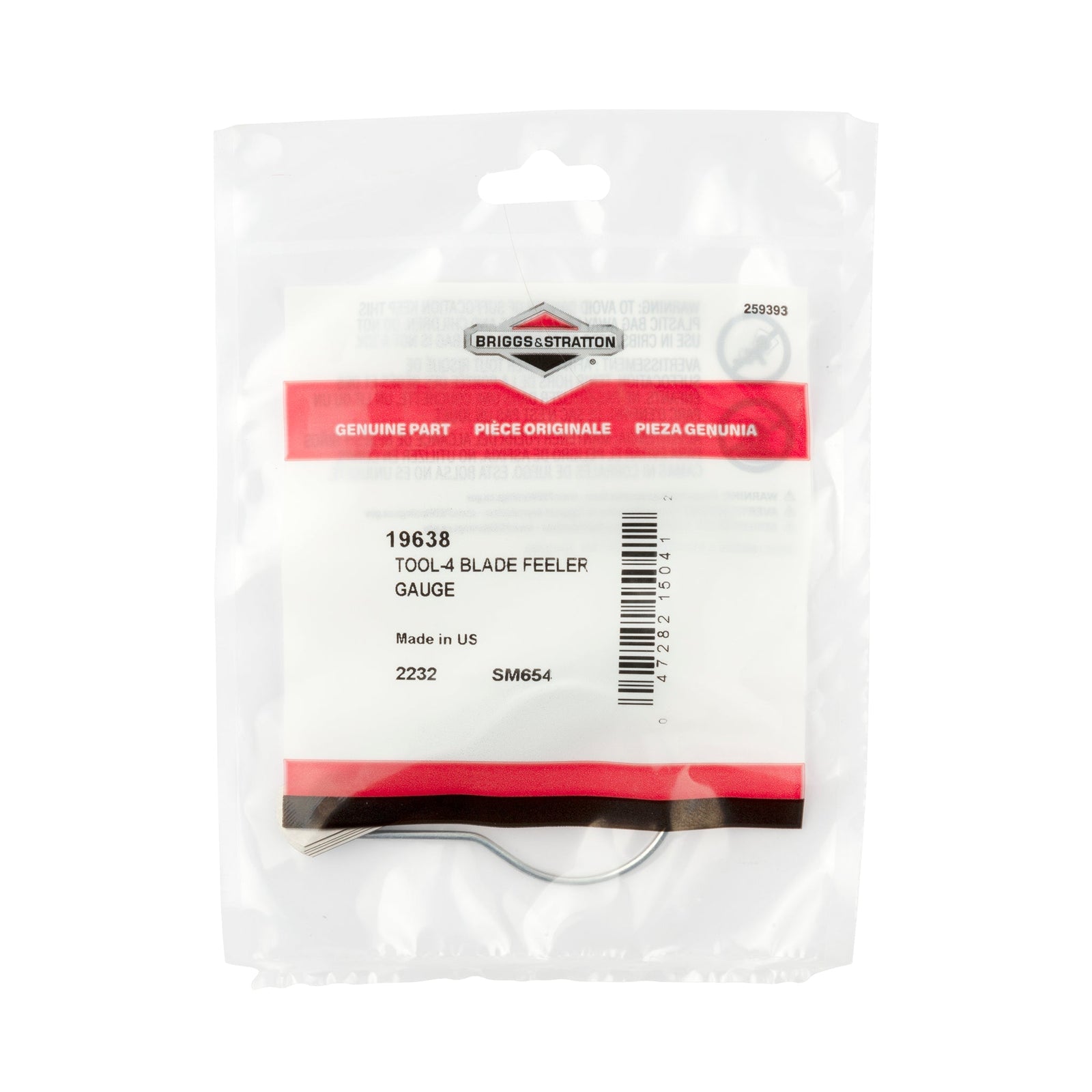 Briggs & Stratton 19638 4-Blade Feeler Gauge Tool