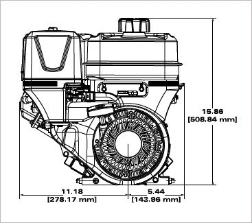 Briggs & Stratton 19L232-0037-F1 Vanguard 10.0 HP 305cc Horizontal Shaft Engine