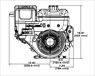 Briggs & Stratton 19N132-0055-F1 XR Series 10.0 HP 306cc Horizontal Shaft Engine