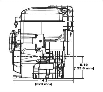 Briggs & Stratton 25M137-0005-F1 Snow Series 21 GT 420cc Horizontal Engine