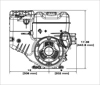 Briggs & Stratton 25M137-0005-F1 Snow Series 21 GT 420cc Horizontal Engine