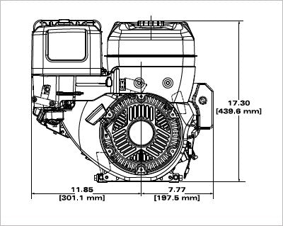 Briggs & Stratton 25T232-0037-F1 XR Series 13.5 HP 420cc Horizontal Shaft Engine