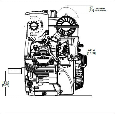 Briggs & Stratton 25V332-0006-F1 Vanguard 14.0 HP 408cc Horizontal Shaft Engine