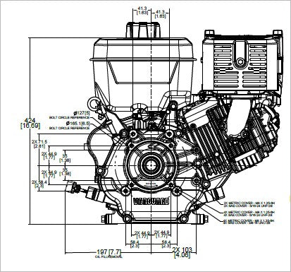 Briggs & Stratton 25V337-0012-F1 Vanguard 14 HP 408cc Horizontal Shaft Engine