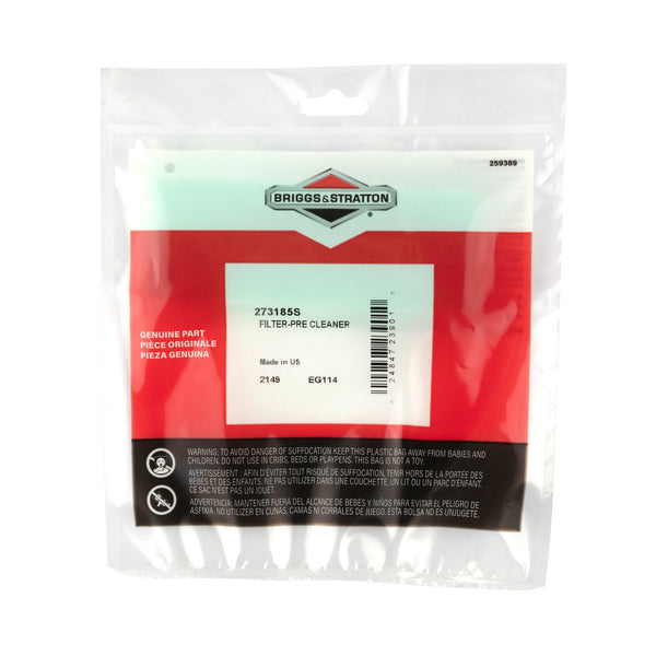 Briggs & Stratton 273185S Pre-Cleaner Filter