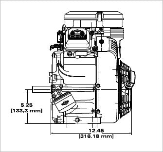 Briggs & Stratton 356447-0054-F1 Vanguard 18 HP 570cc Horizontal Shaft Engine