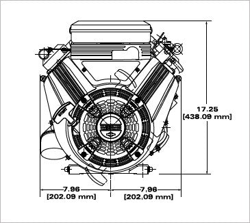 Briggs & Stratton 356447-0049-F1 Vanguard 18 HP 570cc Horizontal Shaft Engine