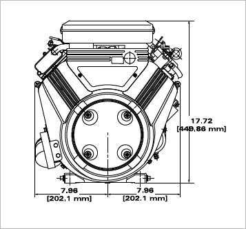 Briggs & Stratton 386447-0514-G1 Vanguard 23 HP 627cc Horizontal Shaft Engine