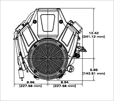 Briggs & Stratton 40T877-0012-G1 Commercial Series 20.0 HP 656cc Vertical Shaft Engine