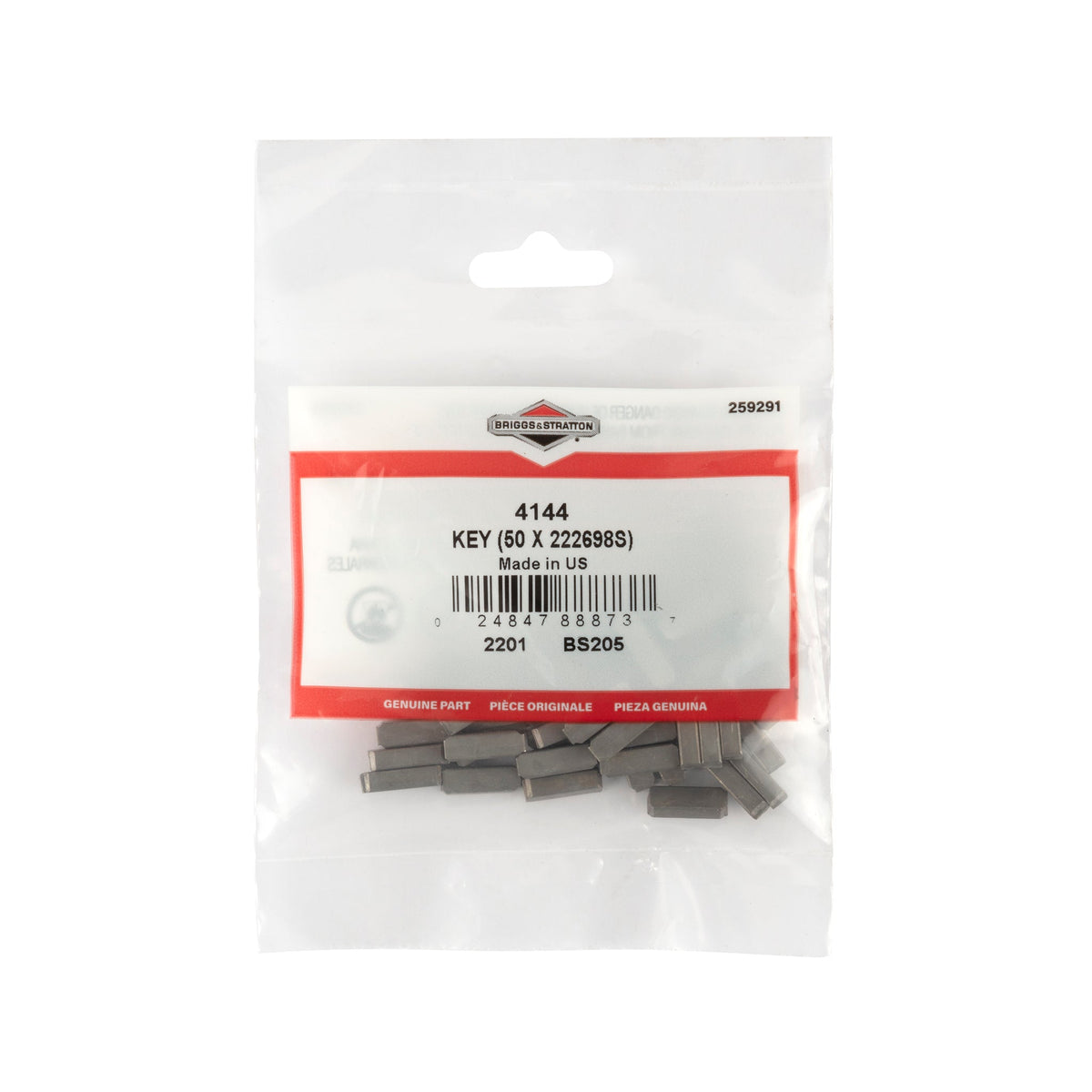 Briggs & Stratton 4144 KEY (50 X 222698S)
