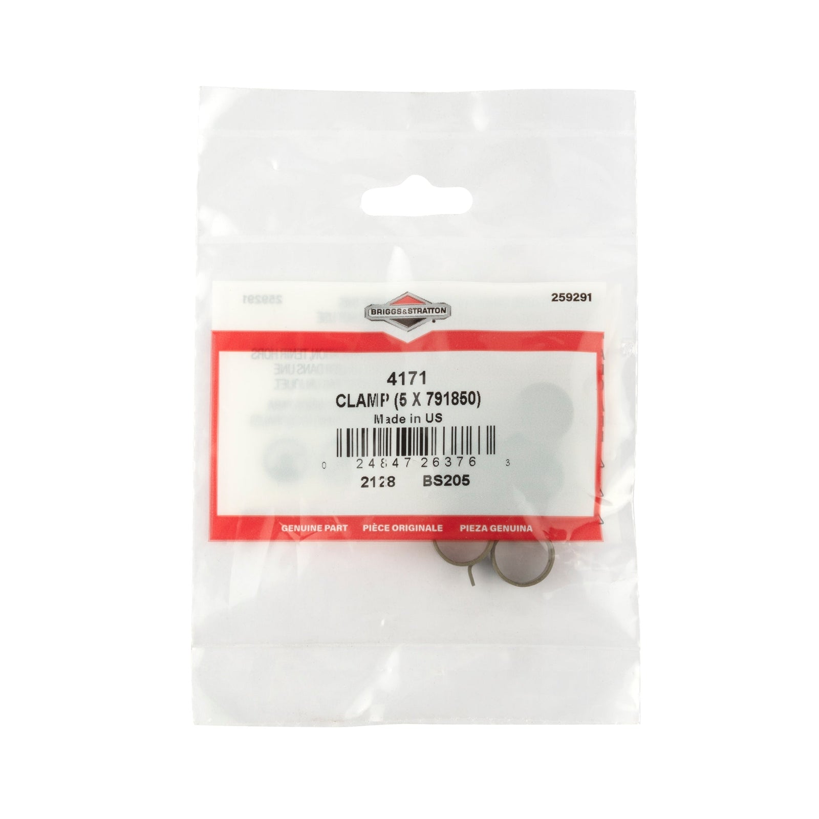 Briggs & Stratton 4171 Clamp - (5 x 791850)