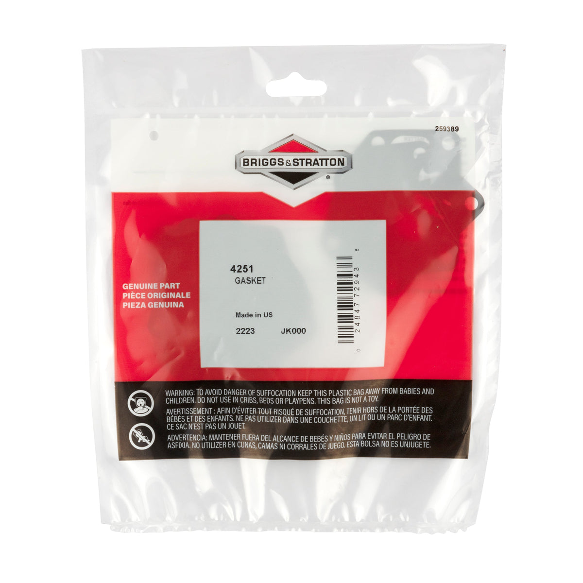 Briggs & Stratton 4251 Gasket (10 x 795083)