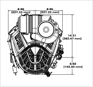 Briggs & Stratton 49E877-0038-Z1 Vanguard EFI 28 HP 810cc Vertical Shaft Engine