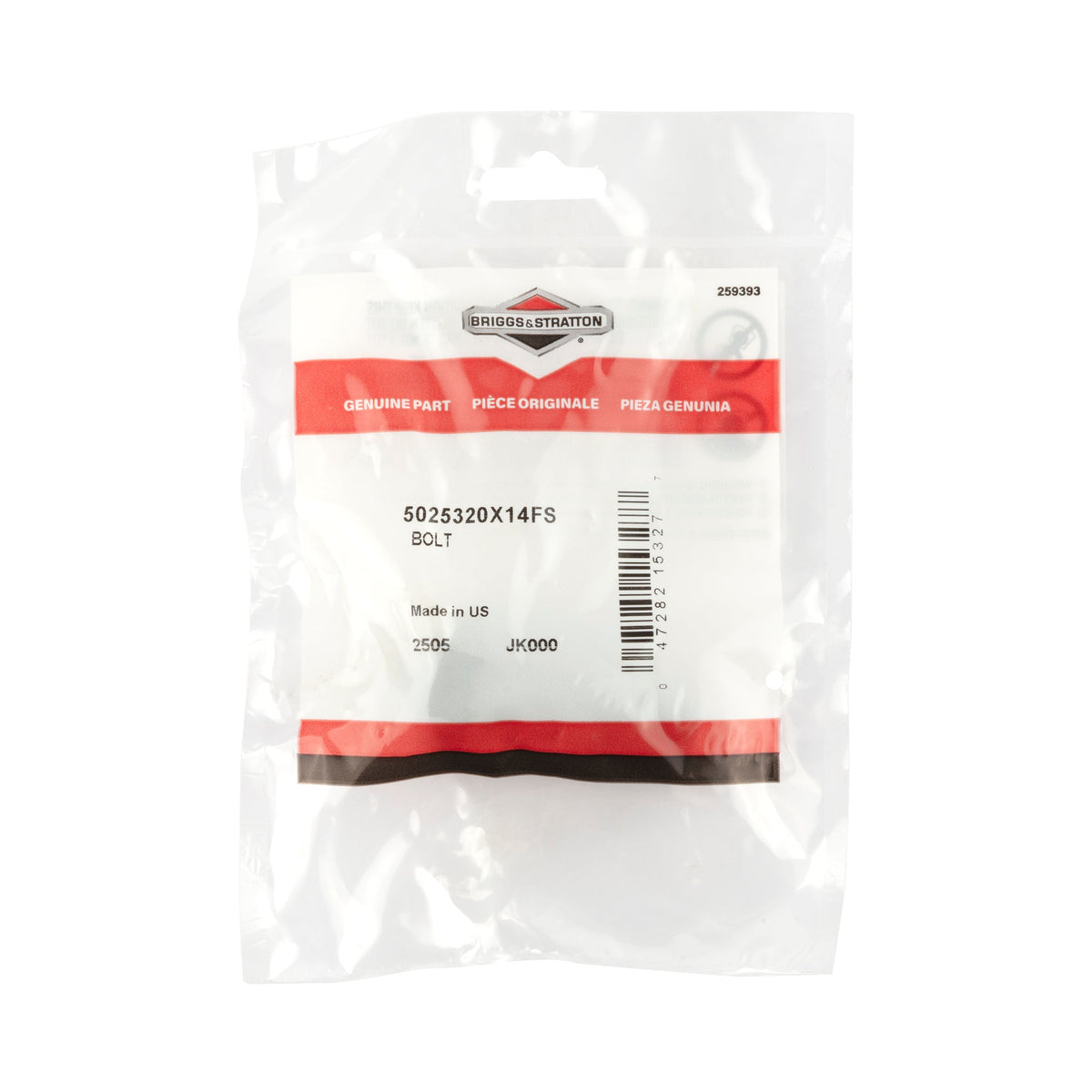 Briggs & Stratton 5025320X14FS Bolt
