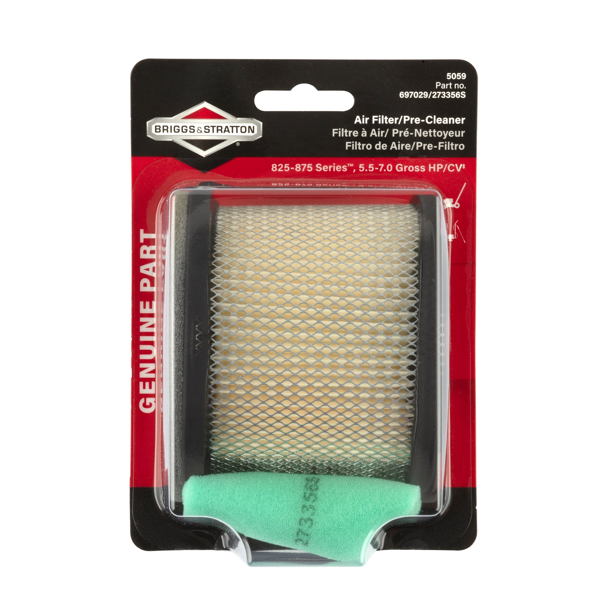 Briggs and Stratton Cartuccia Filtro dell'Aria Originale 496894S Briggs and Stratton Cartuccia Filtro dell'Aria Originale 496894S