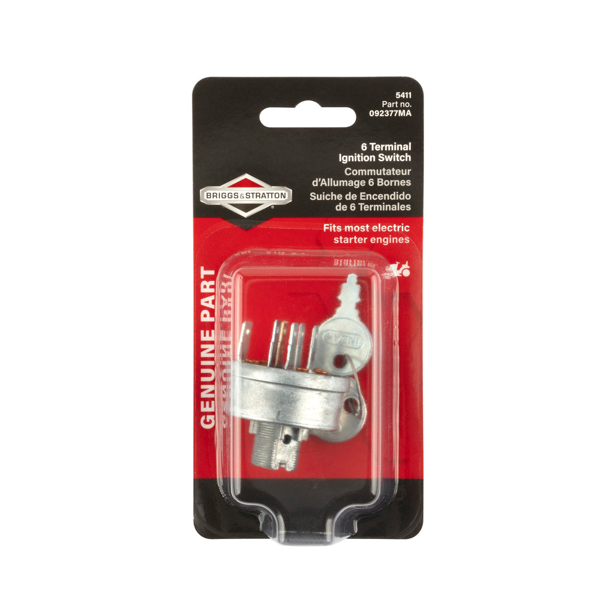 Briggs & Stratton 5411K 6-Terminal Ignition Switch