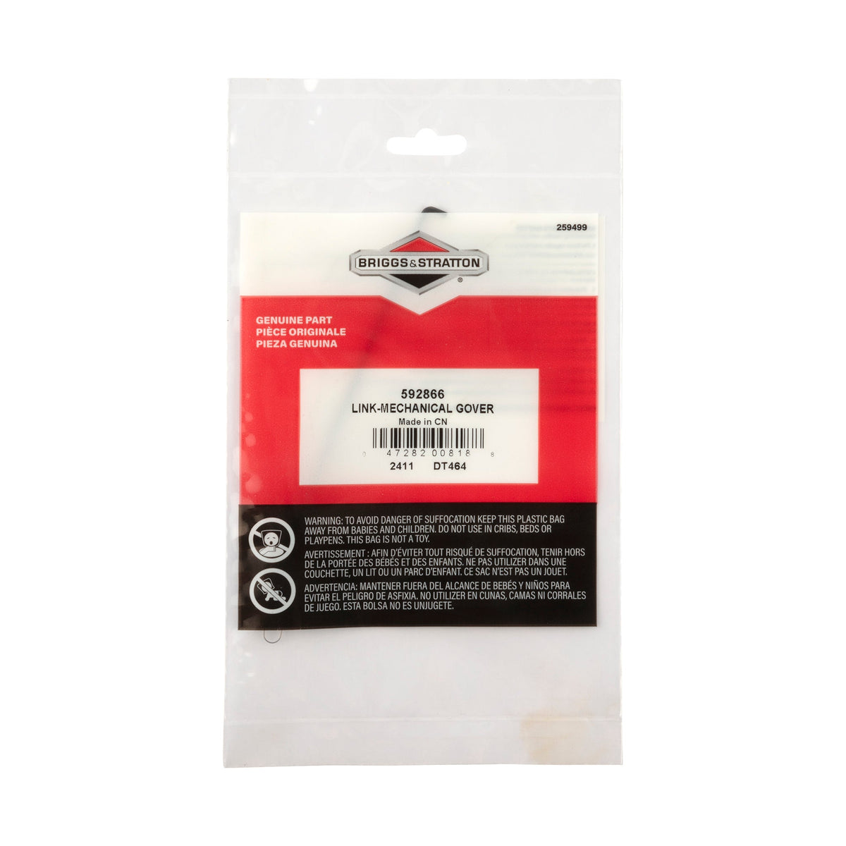 Briggs & Stratton 592866 Mechanical Governor Link