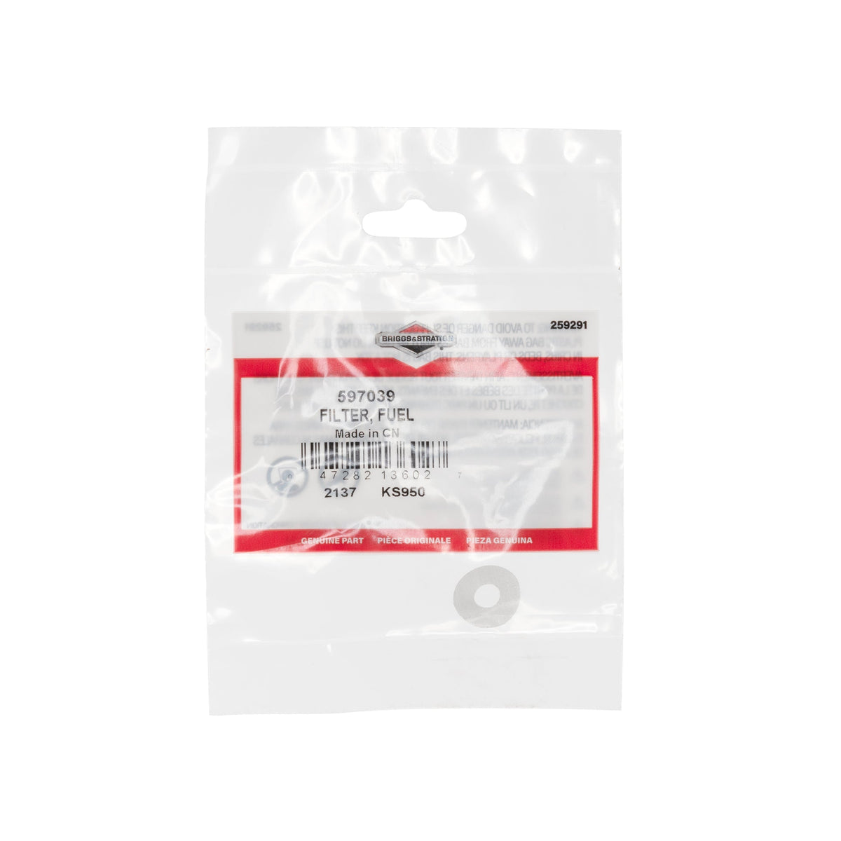 Briggs & Stratton 597039 Fuel Filter
