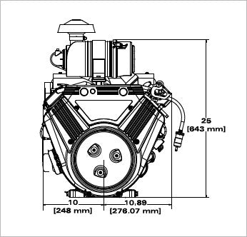 Briggs & Stratton 611477-1237-J1 Vanguard 33 HP 993cc Horizontal Shaft Engine