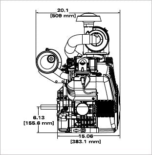Briggs & Stratton 613477-4203-J1 Vanguard 35 HP 993cc Horizontal Shaft Engine