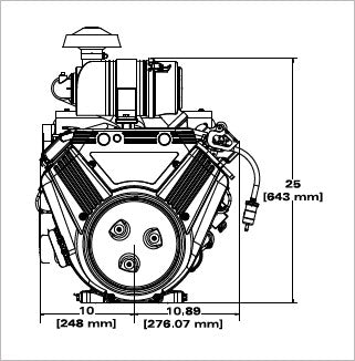 Briggs & Stratton 613477-4209-J1 Vanguard 35 HP 993cc Horizontal Shaft Engine