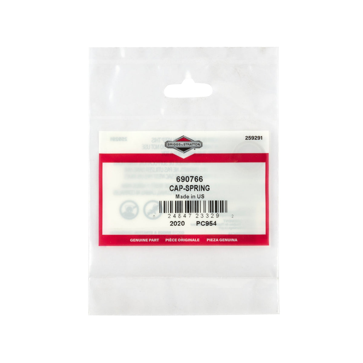 Briggs & Stratton 690766 Spring Cap