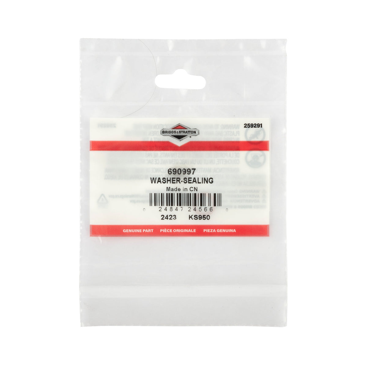 Briggs & Stratton 690997 Sealing Washer