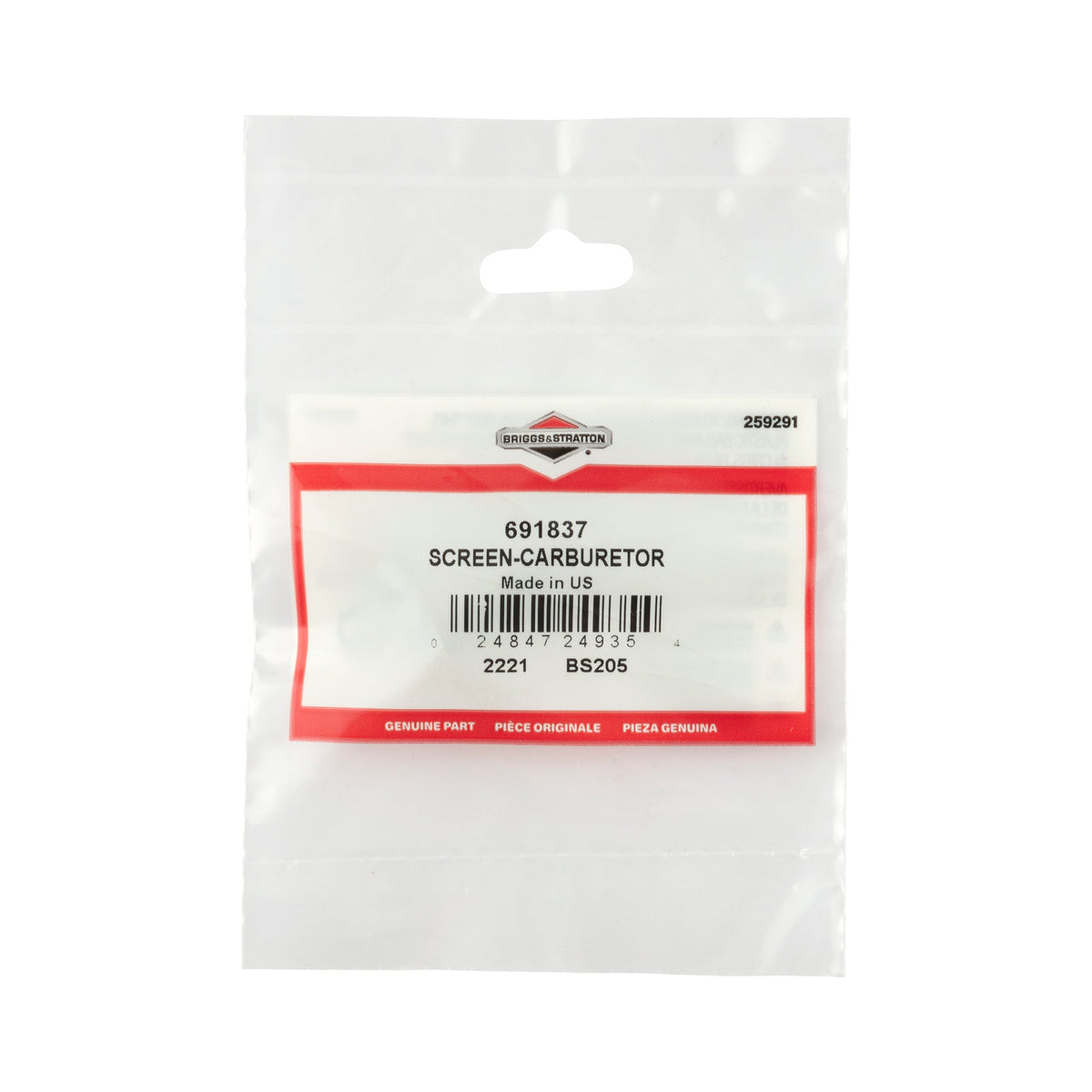 Briggs & Stratton 691837 Carburetor Screen