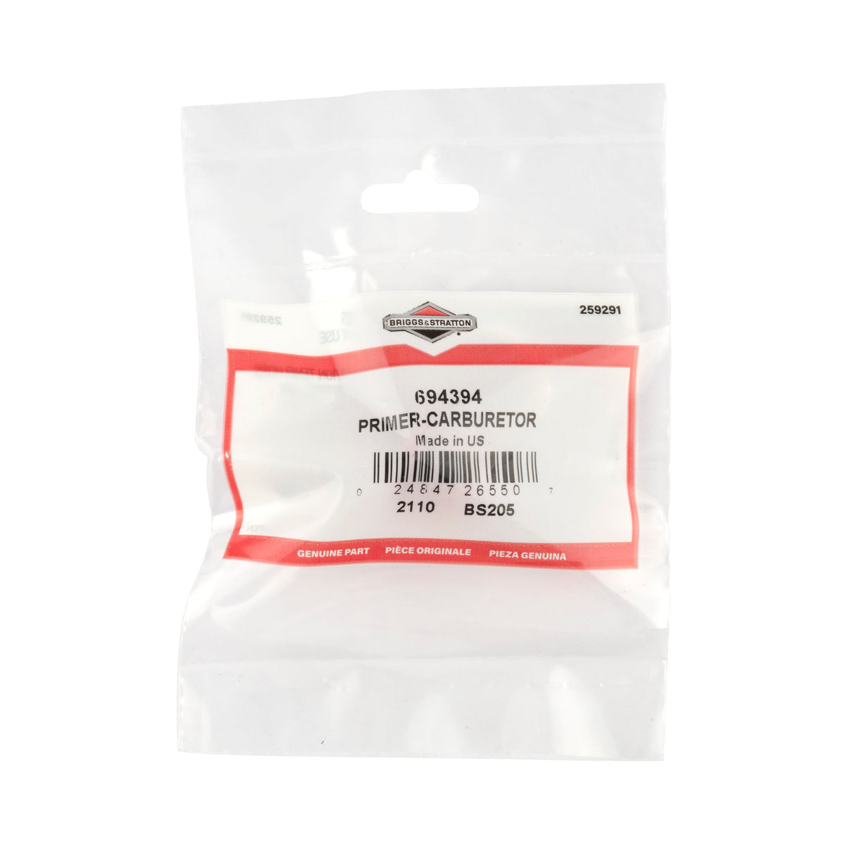 Briggs & Stratton 694394 Primer Bulb