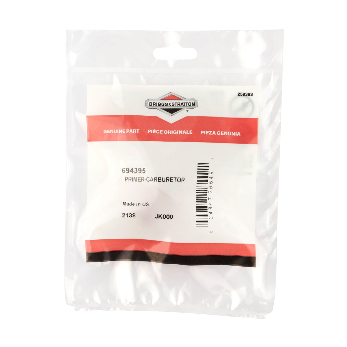 Briggs & Stratton 694395 primer bulb