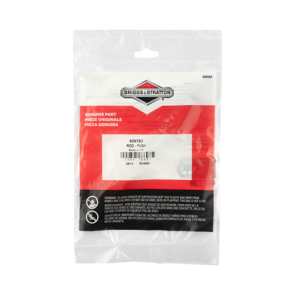 Briggs & Stratton 809783 Push Rod
