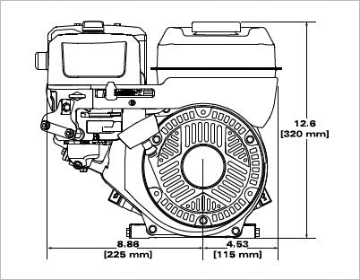 Briggs & Stratton 83132-1036-F1 XR Series 3.5 HP 127cc Horizontal Shaft Engine