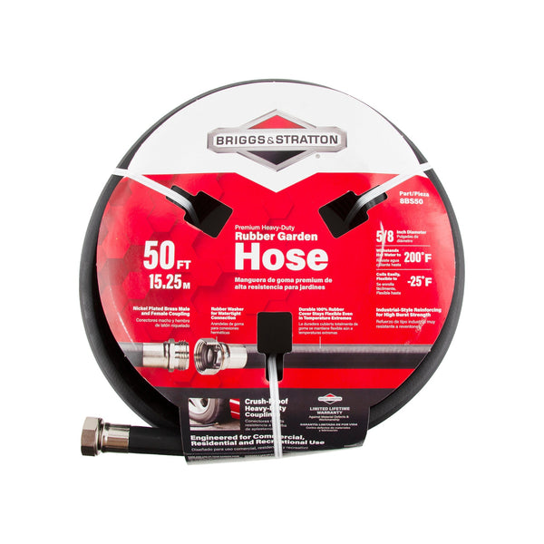 Briggs & Stratton 8BS50 Heavy-Duty Rubber Garden Hose (50ft)