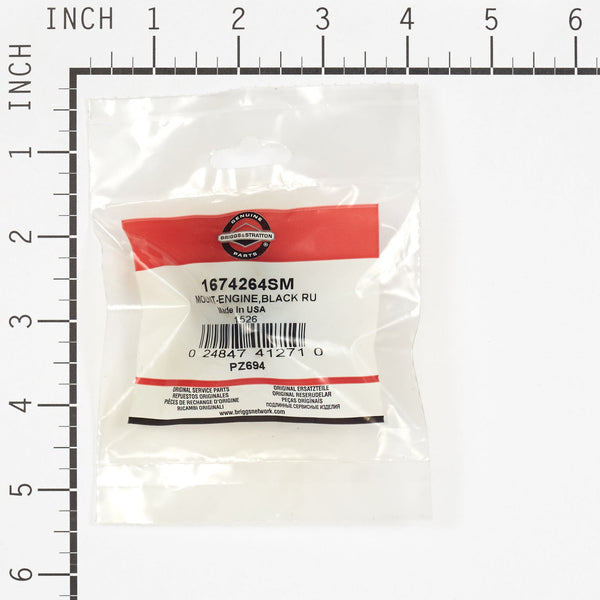 Briggs & Stratton 1674264SM Mount - Engine, Black Rubber