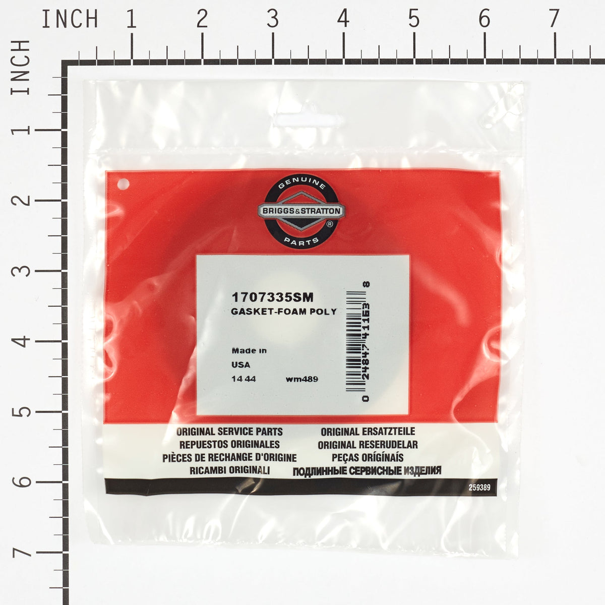 Briggs & Stratton 1707335SM Foam Poly Gasket