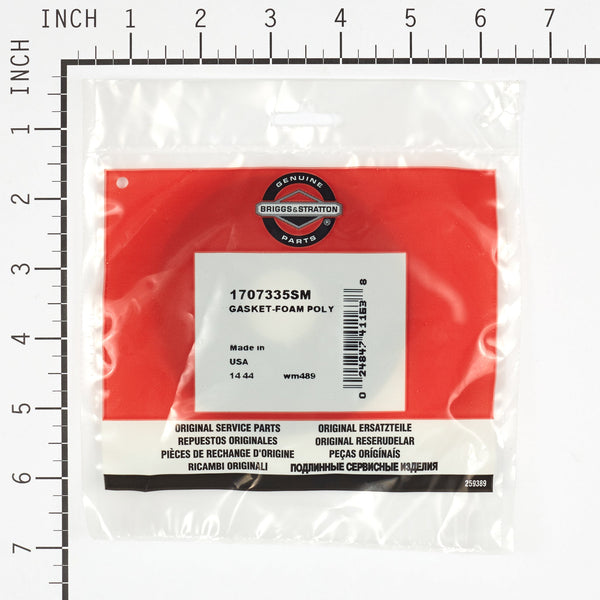 Briggs & Stratton 1707335SM Foam Poly Gasket