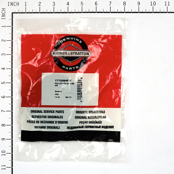 Briggs & Stratton 1715494SM Pulley, Idler - 4.00 OD