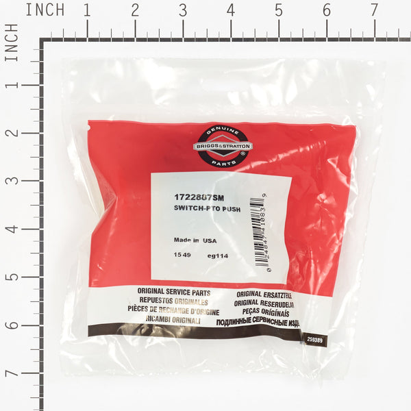 Briggs & Stratton 1722887SM PTO Push Switch