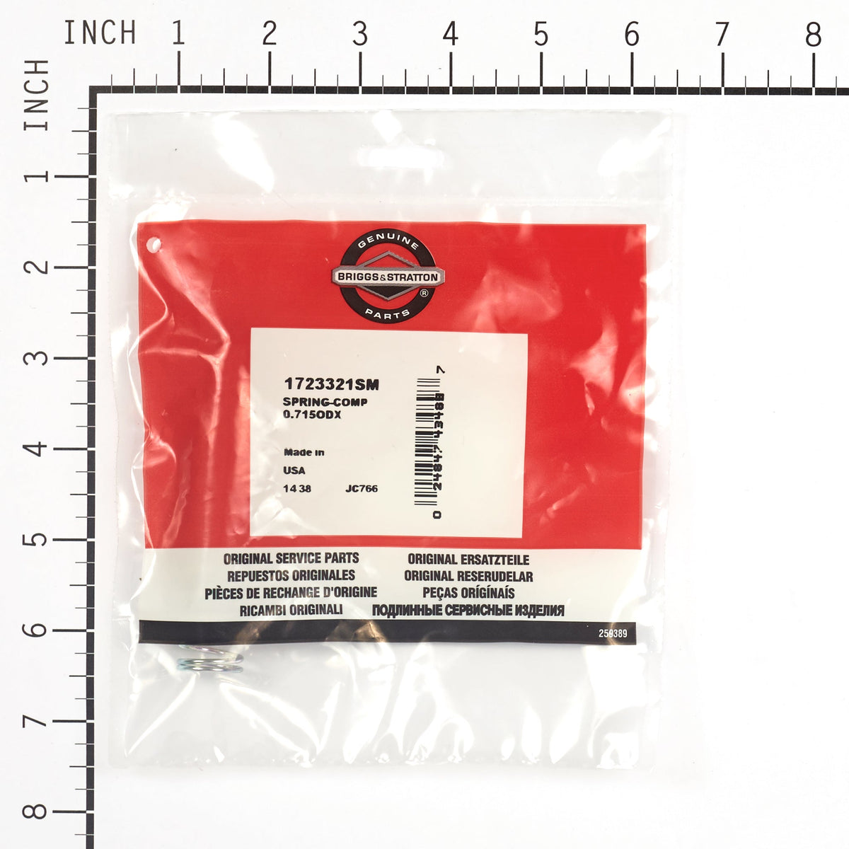Briggs & Stratton 1723321SM Compression Spring, 0.715OD x 3.85L