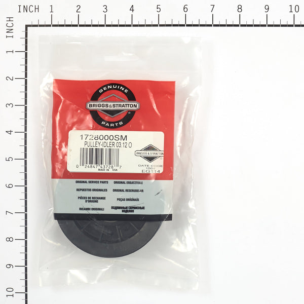 Briggs & Stratton 1728000SM Idler Pulley, 3.12 OD