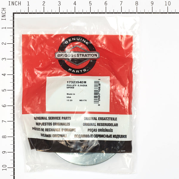 Briggs & Stratton 1732354SM PULLEY- 5.50DIA SPIND