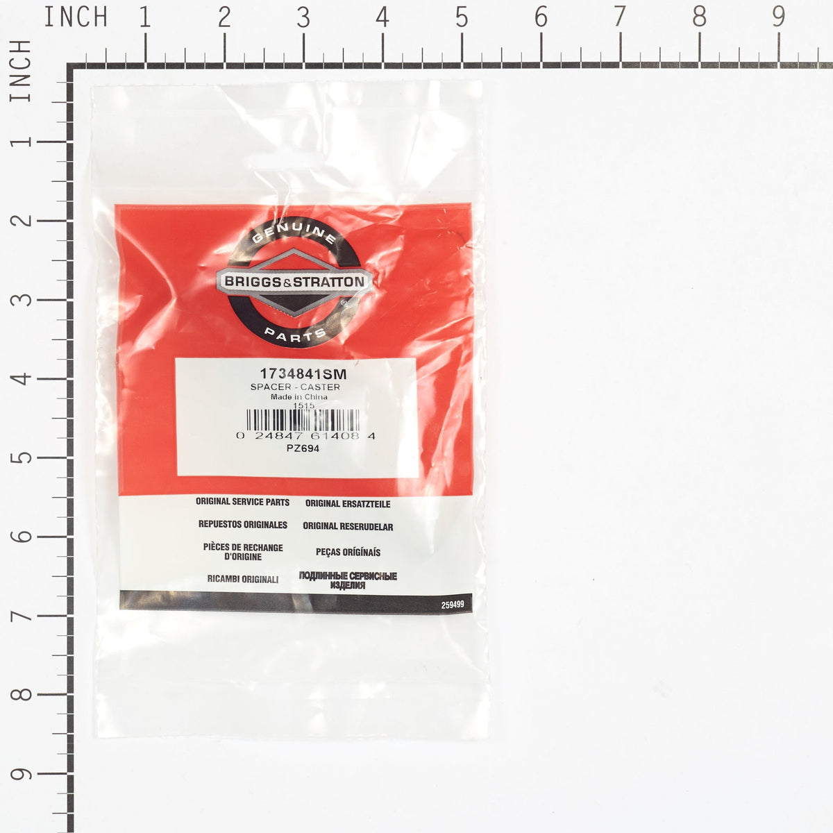 Briggs & Stratton 1734841SM Caster Spacer