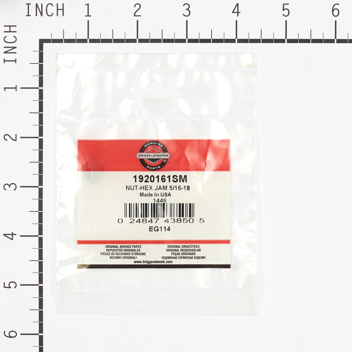 Briggs & Stratton 1920161SM NUT-HEX JAM 5/16-18