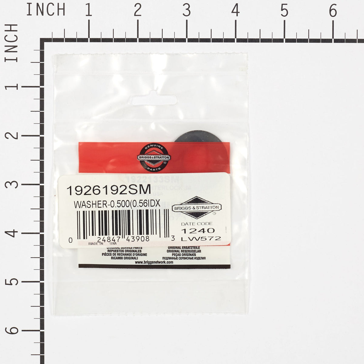 Briggs & Stratton 1926192SM Washer, 0.500