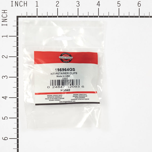 Briggs & Stratton 195964GS KIT-RETAINER CLIPS
