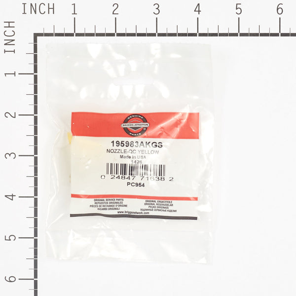 Briggs & Stratton 195983AKGS Quick Connect Nozzle - Yellow